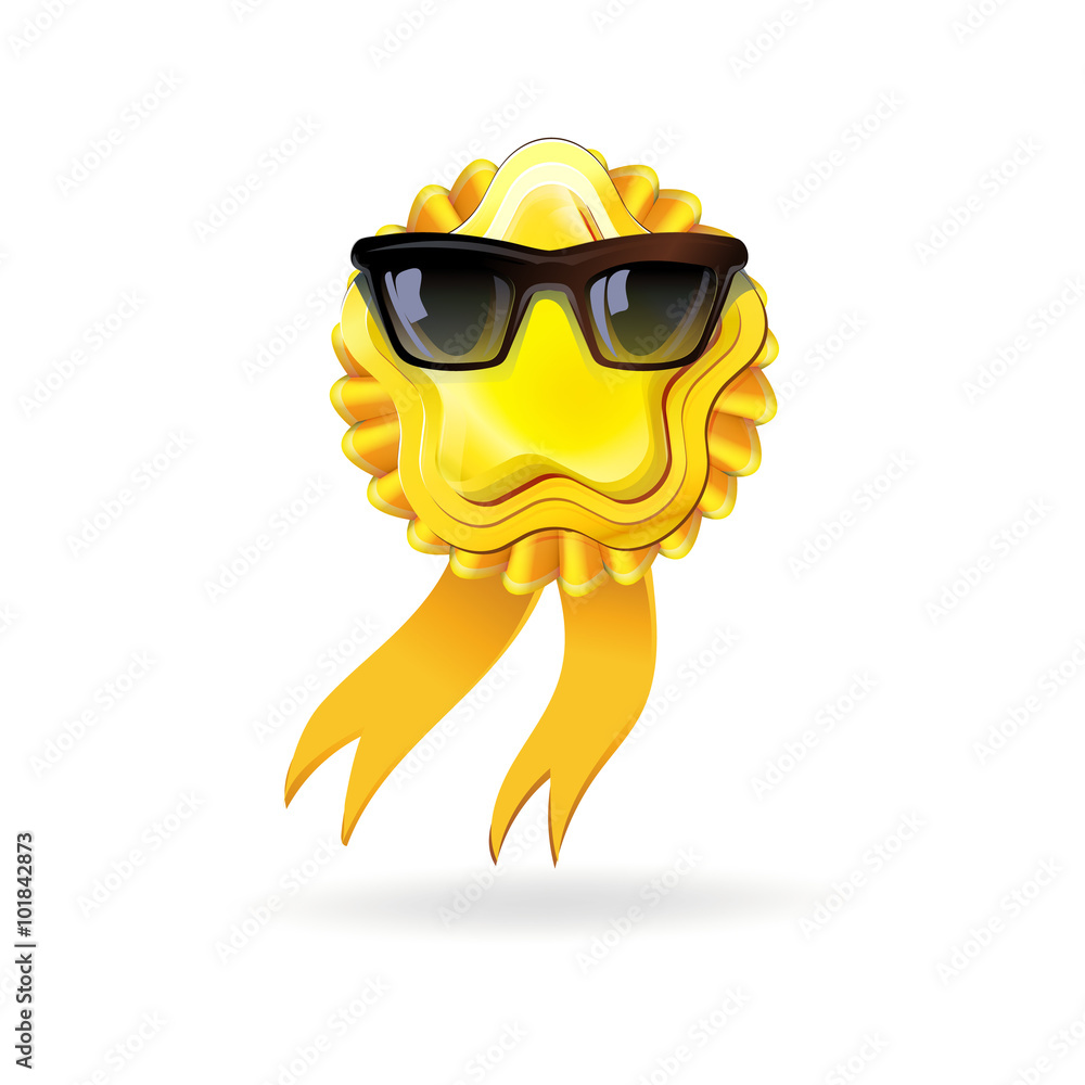gold star award medal isolated vector sunglasses youth gold star award medal isolated vector sunglasses youth