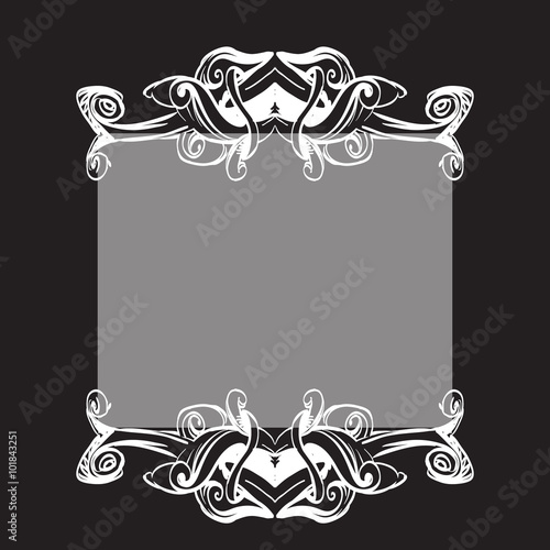 decorative elements in vintage style for decoration layout, fram