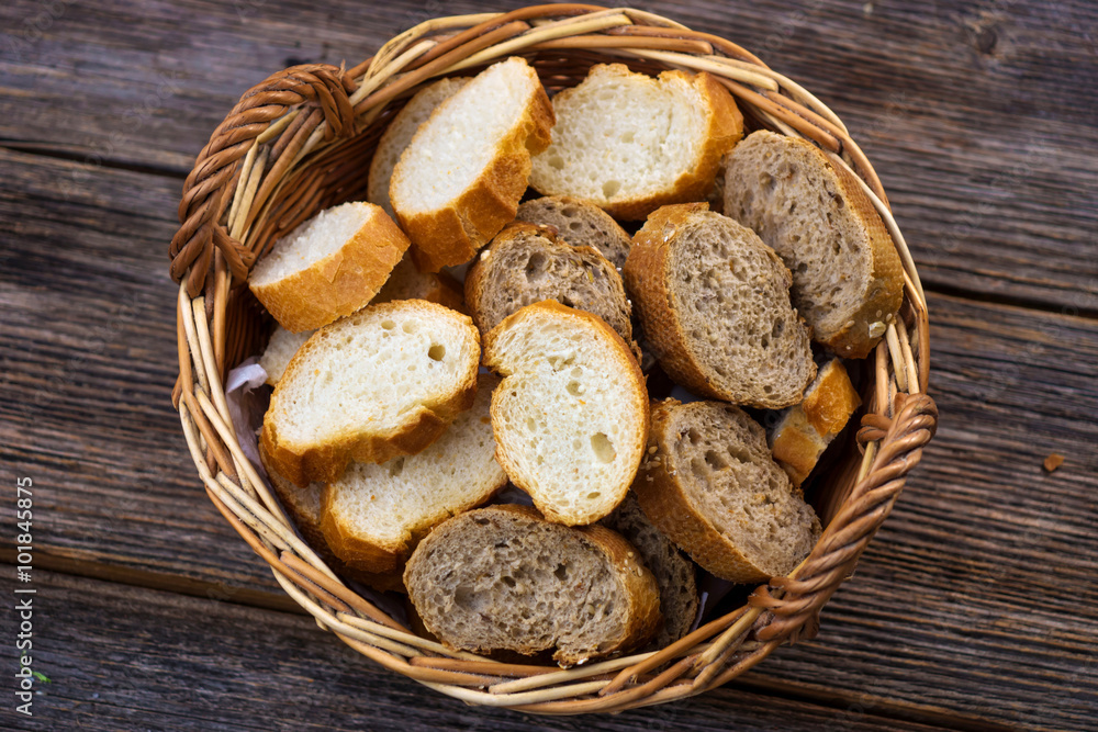 Bread in basket Bread in basket
