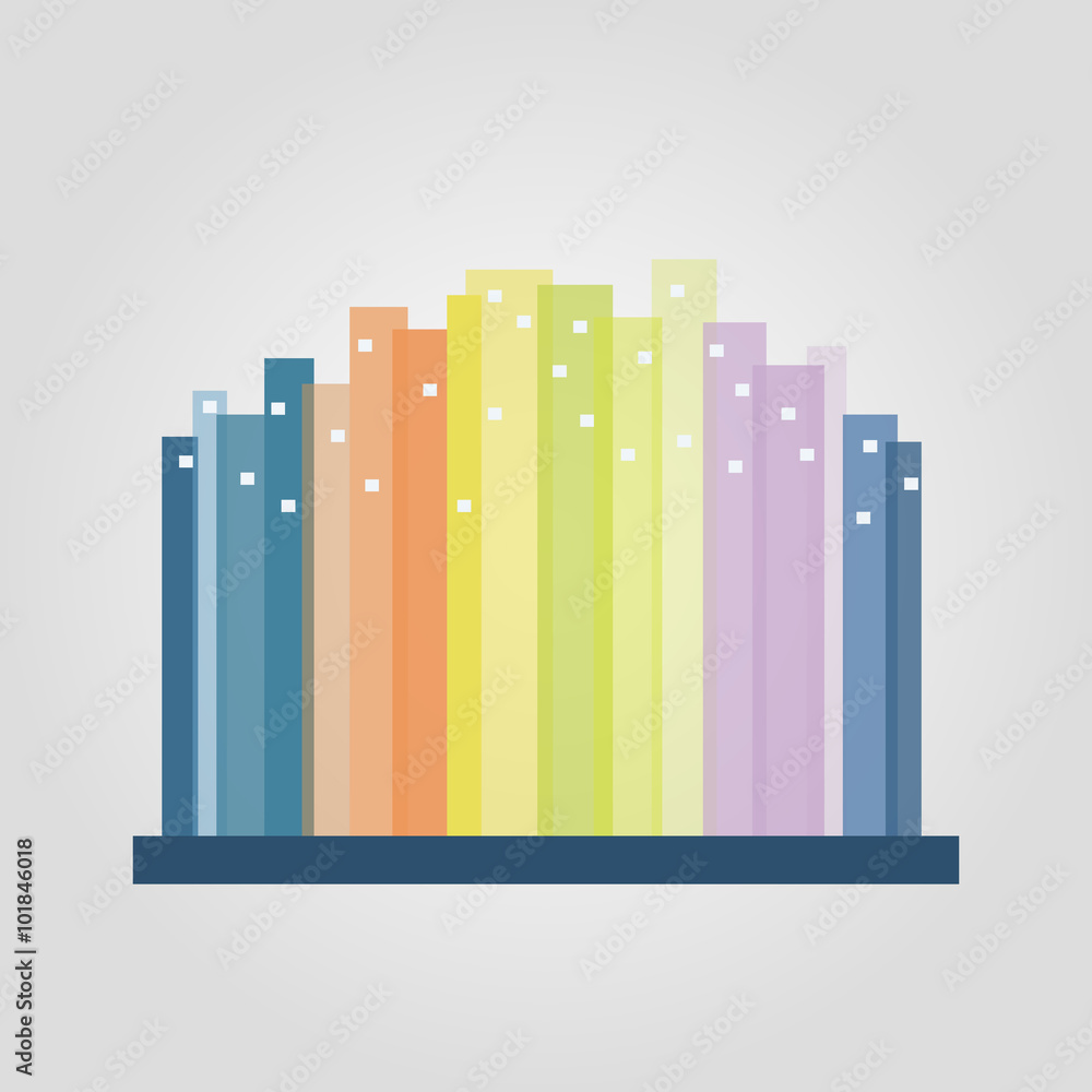 Modern Business City Concept, Abstract Colorful Skyscrapers