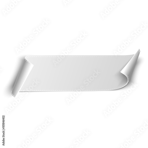 Clean paper banner. Vector illustration