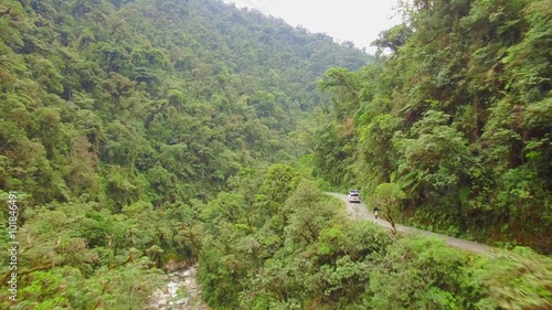 Tropical forest road photo