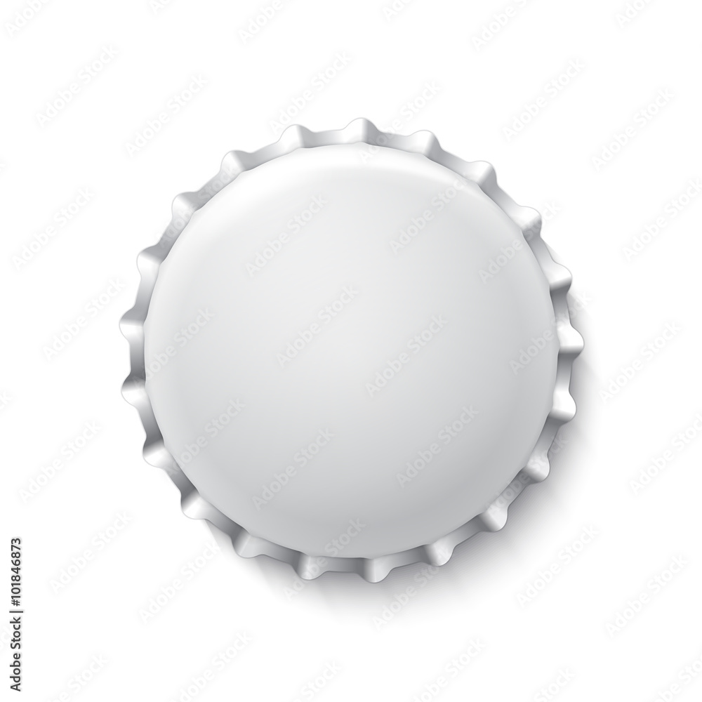 White bottle cap. Vector White bottle cap. Vector