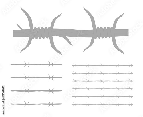 Barbed wire fences, barriers