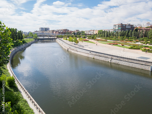 river Manzanares in Madrid city © Q