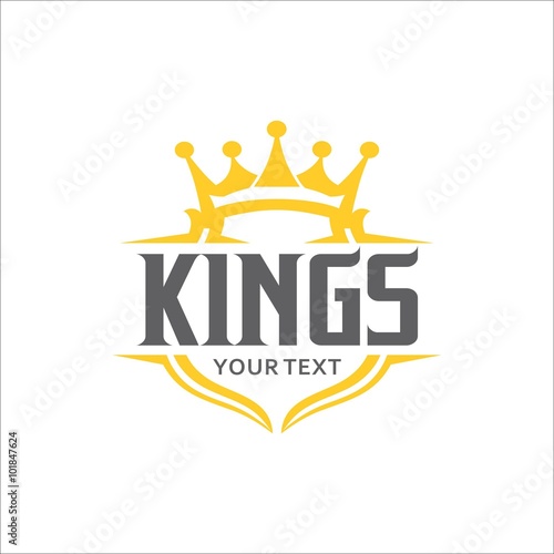 King typography emblem