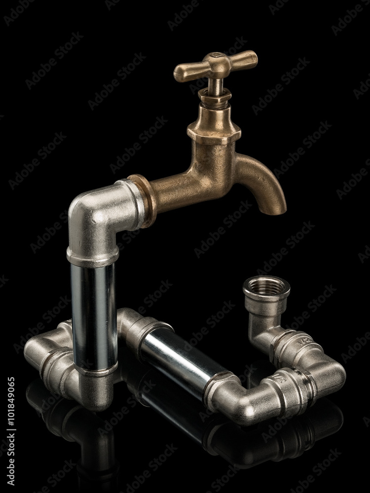The closed system of a water pipe The closed system of a water pipe