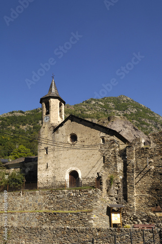 Church of Sant Andreu of Tavascan village   Lleida province  pyrenees mountains  Spain