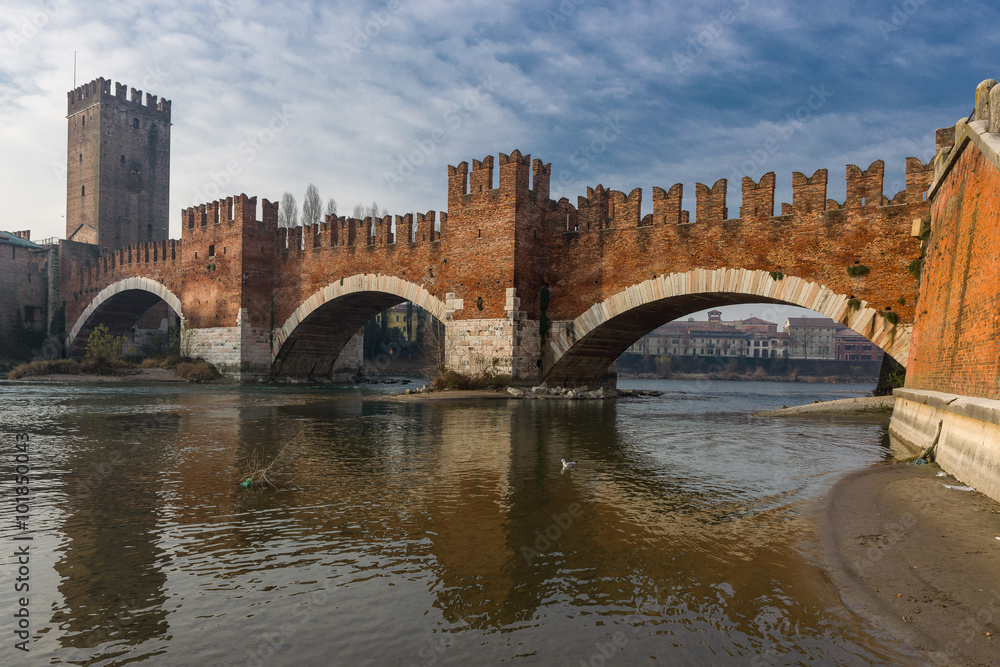 Castelvecchio and its bridge, in Verona