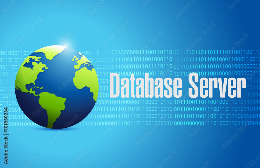 database server globe map sign database server globe map sign