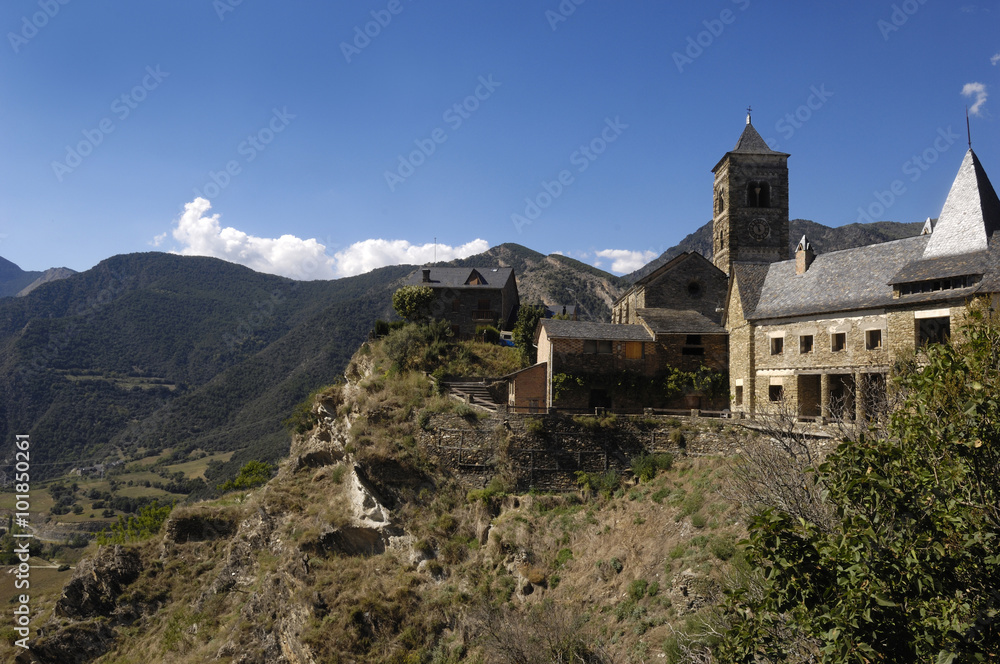 Tirvia village of Pallars Sobira, Pyrenees mountains,Lleida, Spain