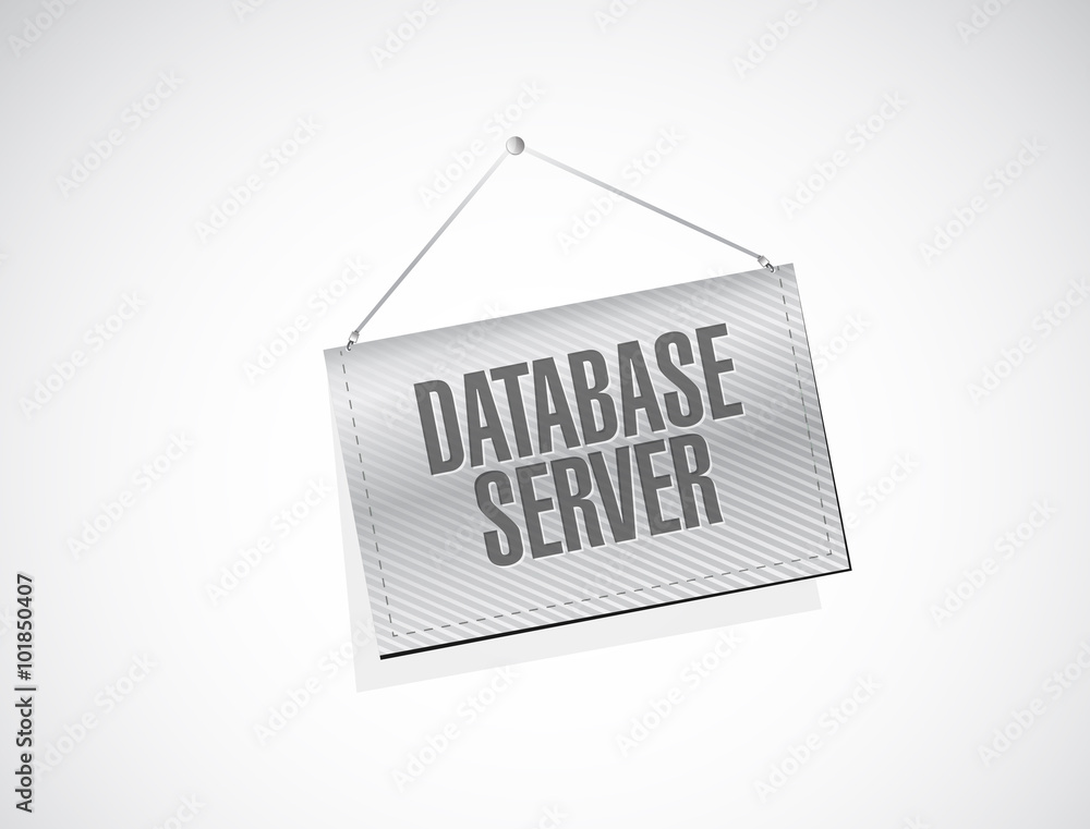 database server banner sign concept illustration database server banner sign concept illustration