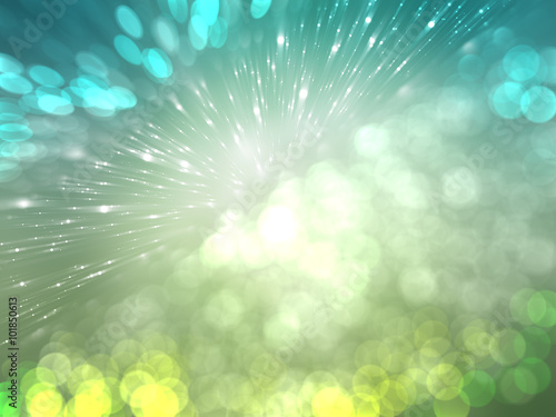 abstract blue and green background. explosion star.