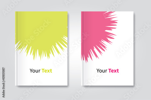 set of brochures design with spot