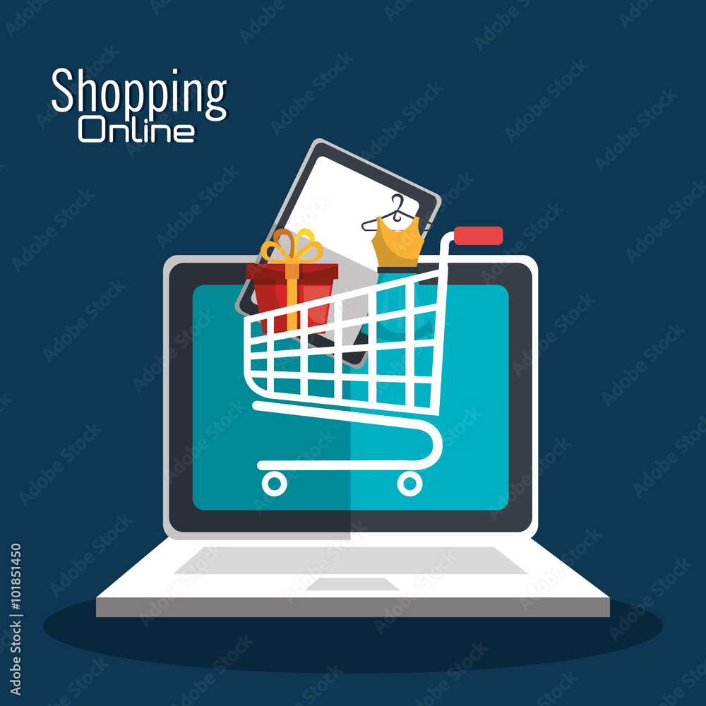 Shopping online and digital marketing 