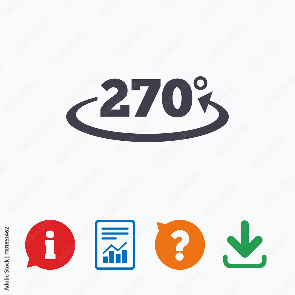 Angle 270 degrees sign icon. Geometry math symbol Angle 270 degrees sign icon. Geometry math symbol