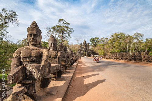 South gate of Angkor Thom , Siem Reap , Cambodia photo