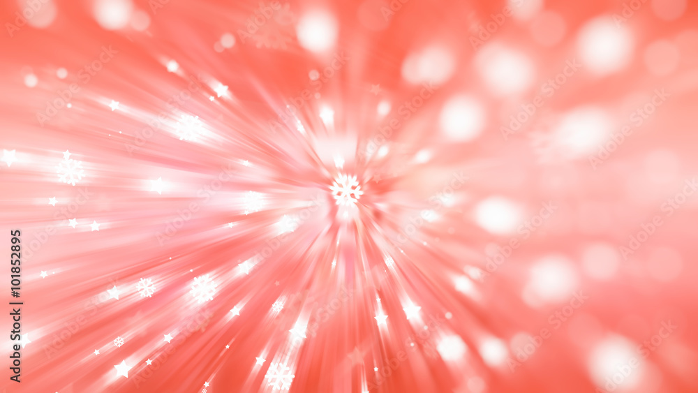 Christmas red background. The winter background, falling snowfla Christmas red background. The winter background, falling snowfla