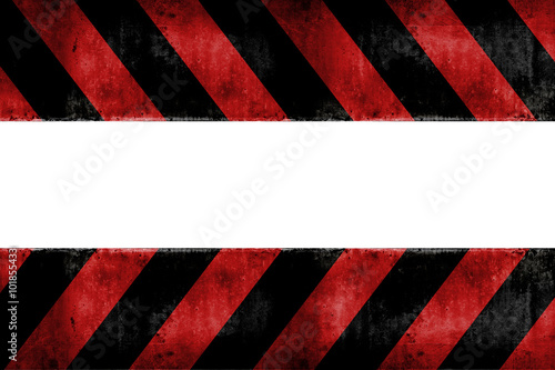 Isolated warning zone pattern in red and black stripes