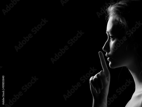 Woman Shows Silence photo