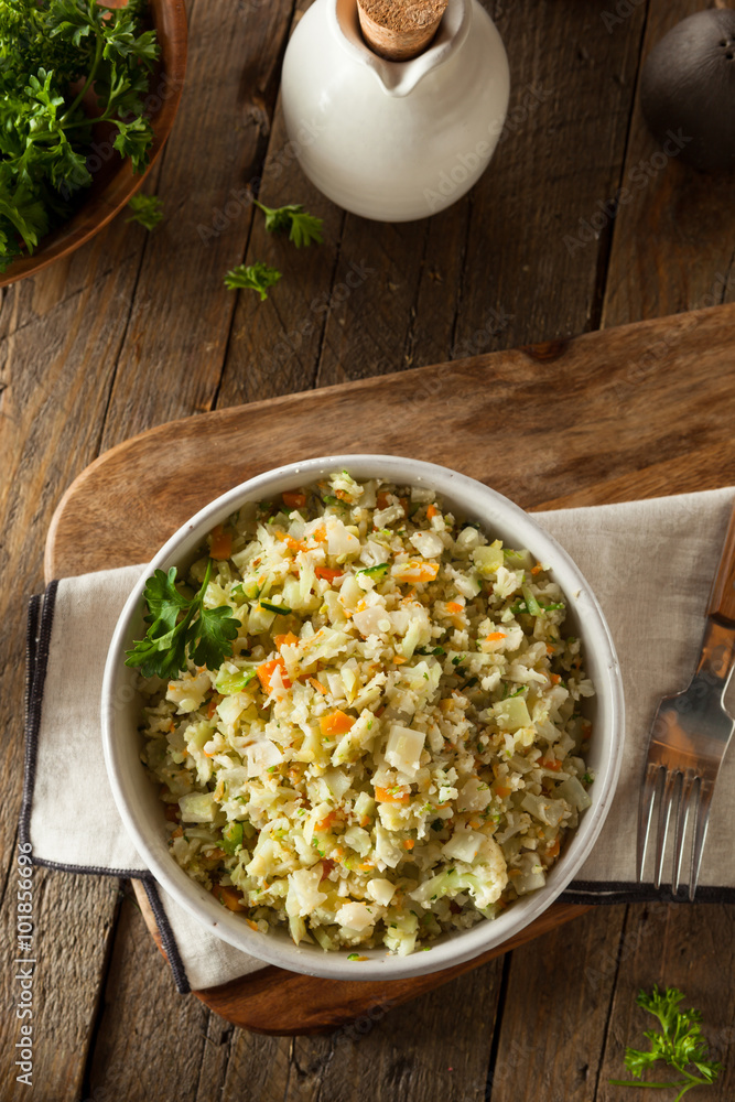 Fotografie Organic Paleo Cauliflower Rice