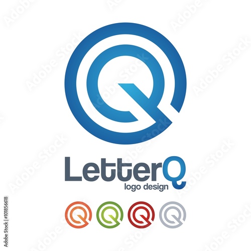 Letter Q Spiral Technology Design Logo Vector 