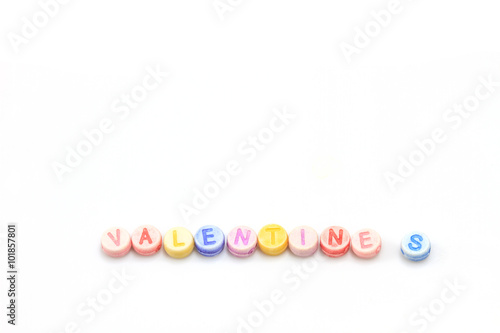 word with dice on white background