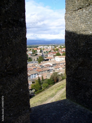 View over the old town of Carcassonne, France. photo