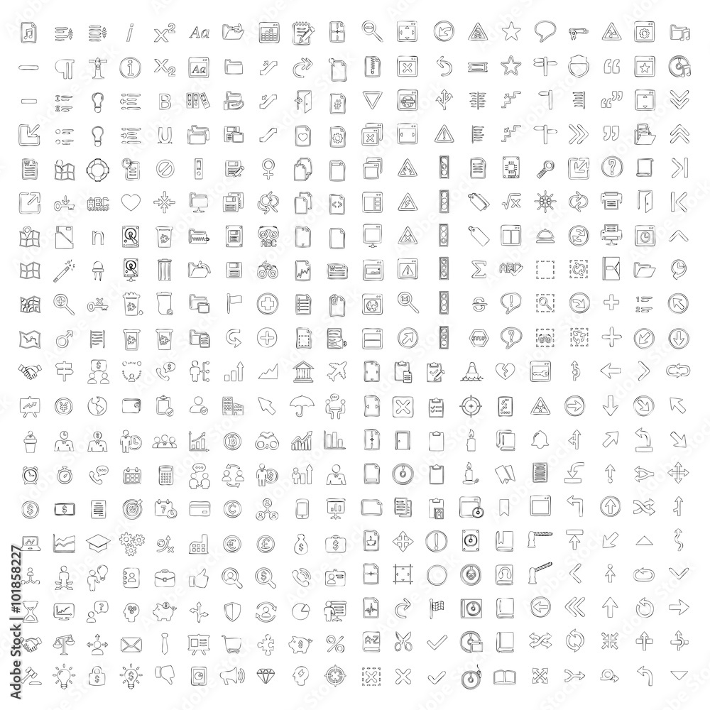 Basic application line icon set Basic application line icon set