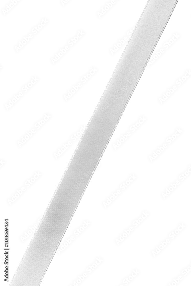 Straight ribbon, isolated on white Straight ribbon, isolated on white