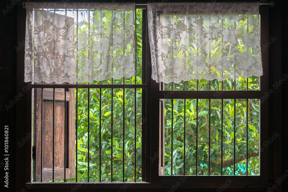 Old style Thai window Old style Thai window
