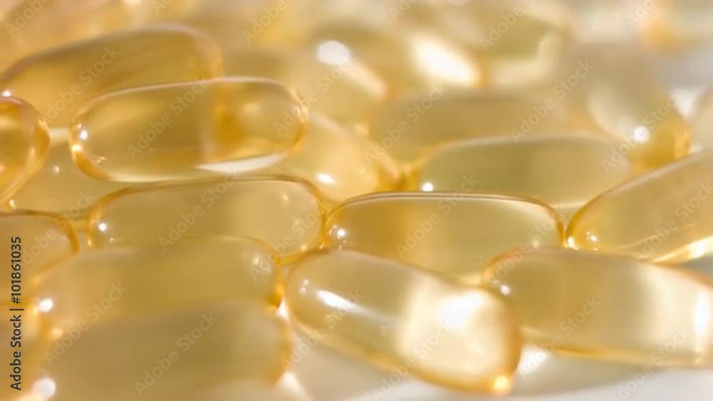 Cod liver oil supplement organic omega-3 close-up 4k Cod liver oil supplement organic omega-3 close-up 4k