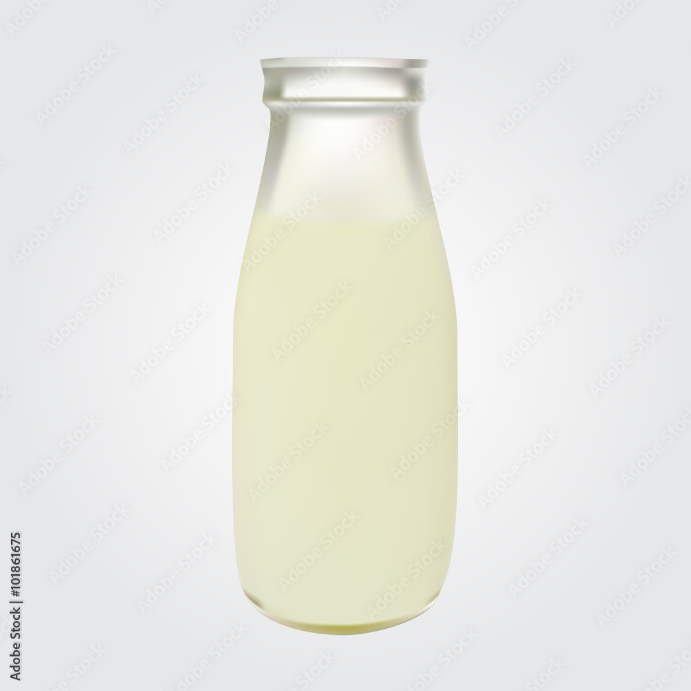 milk in bottles with striped straws isolated on white milk in bottles with striped straws isolated on white
