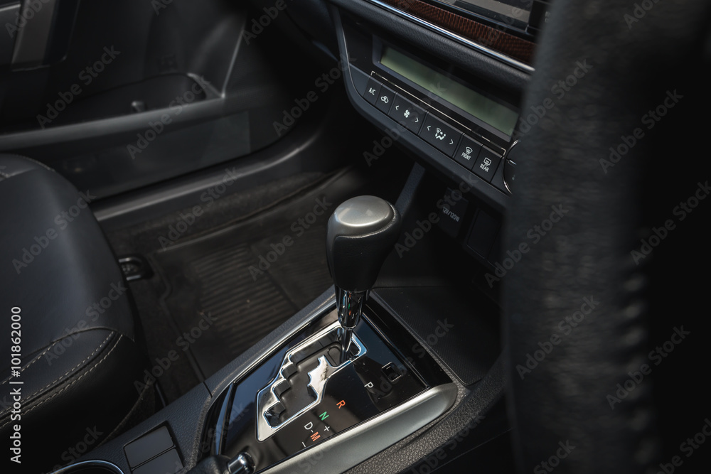 Obraz premium Detail of new modern car interior