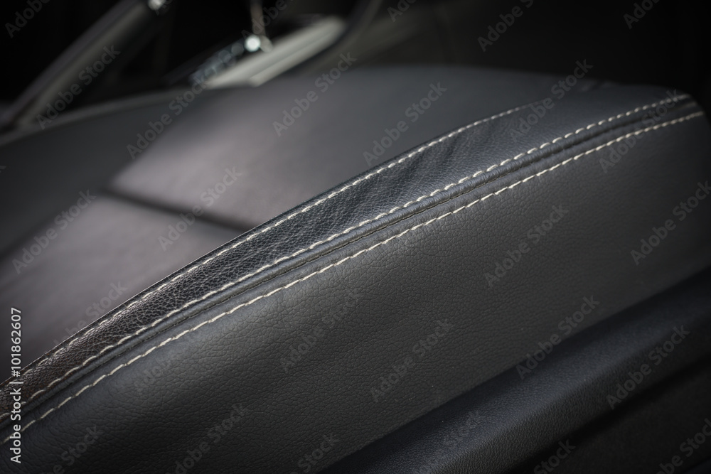 Detail of new modern car interior Detail of new modern car interior