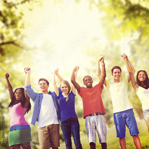 Students Friendship Team Relaxation Holiday Concept