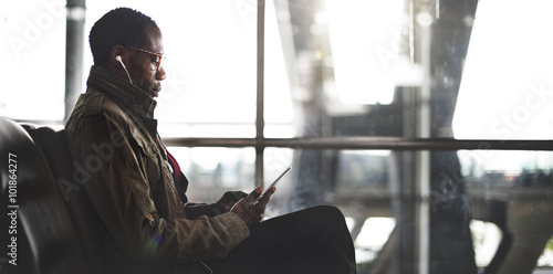 African Businessman Using Digital Tablet Concept