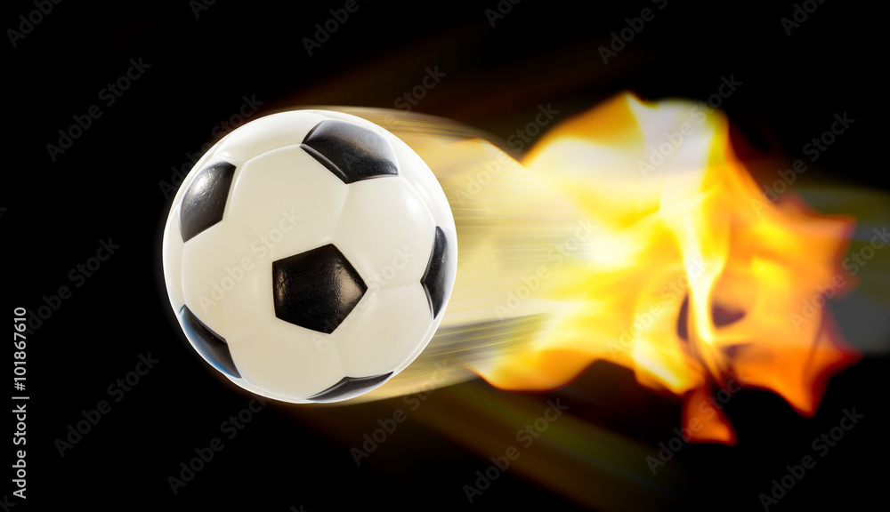 Football Ball on Fire