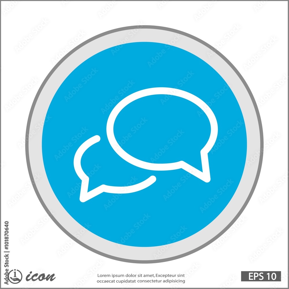 Pictograph of message or chat Pictograph of message or chat