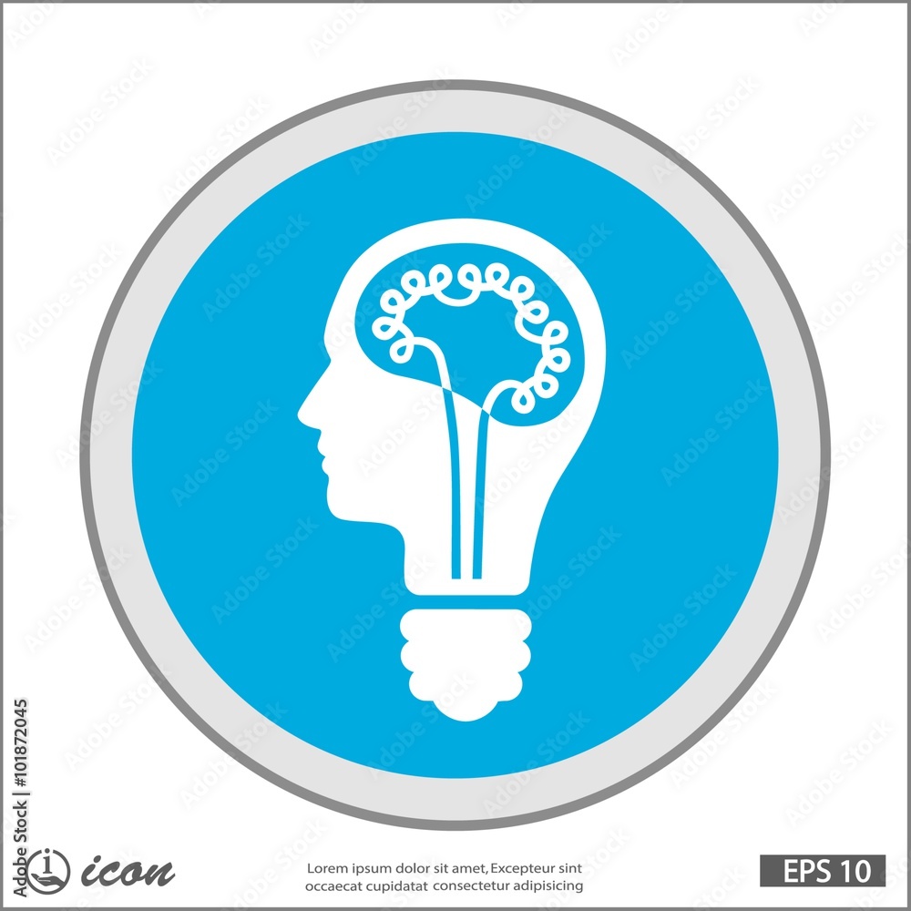 Pictograph of bulb concept Pictograph of bulb concept