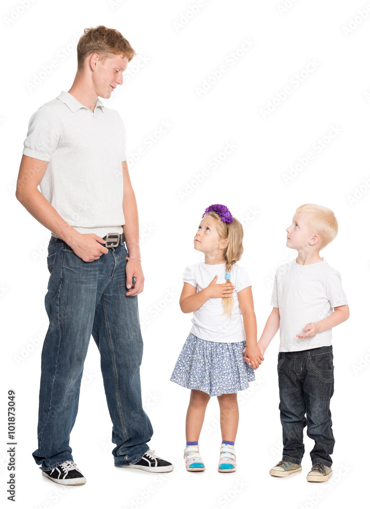 Young sister with brother  