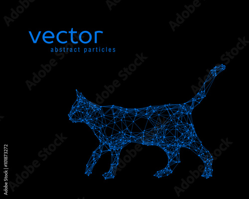 Abstract vector illustration of cat