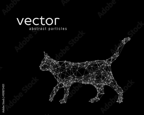 Abstract vector illustration of cat