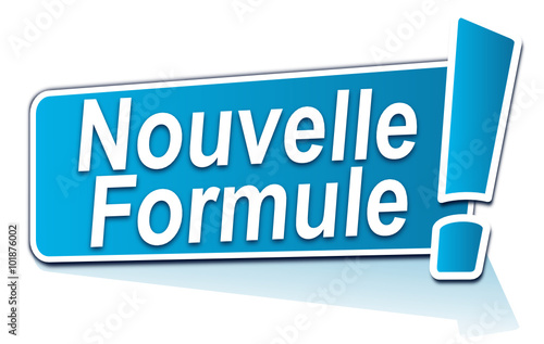 nouvelle formule sur étiquette bleue