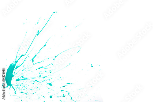 Nail polish (enamel) drops sample, isolated on white