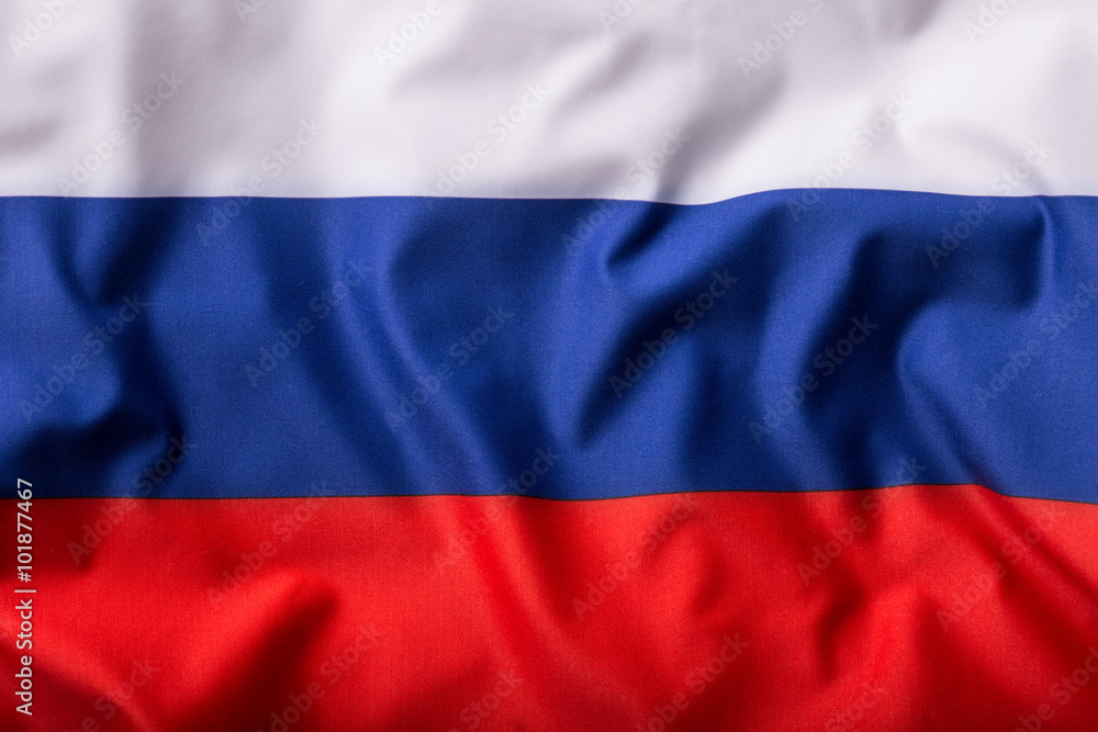Russian flag waving in the wind. Russian flag waving in the wind.