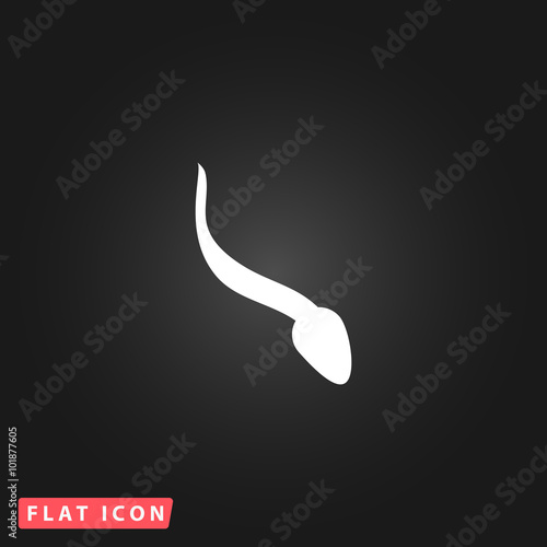 Sperm sign icon. Fertilization or insemination 