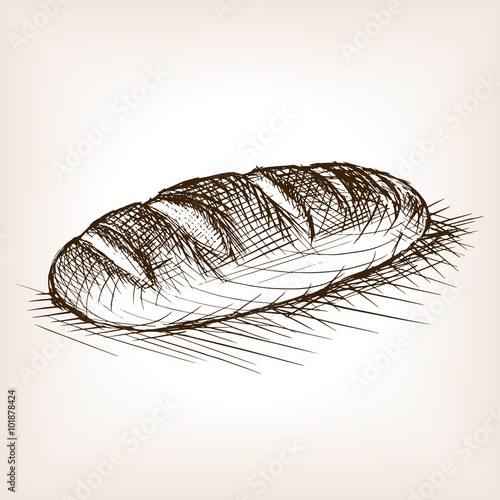 Bread sketch style vector illustration