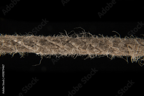 rope on a black background