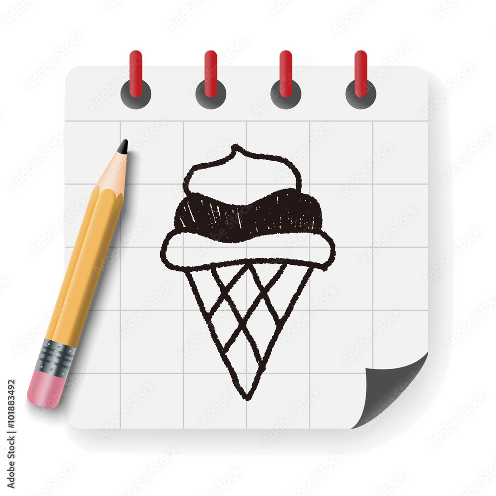 ice cream doodle drawing